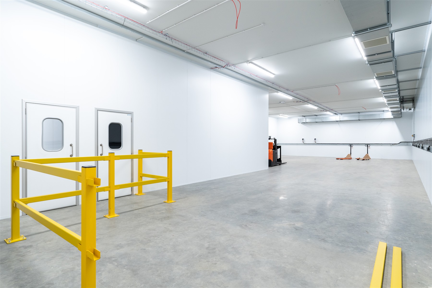 Insulated interior of a temperature-controlled facility